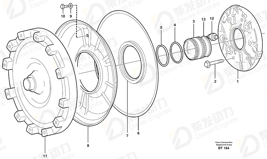 VOLVO Torque converter 11038776 Drawing