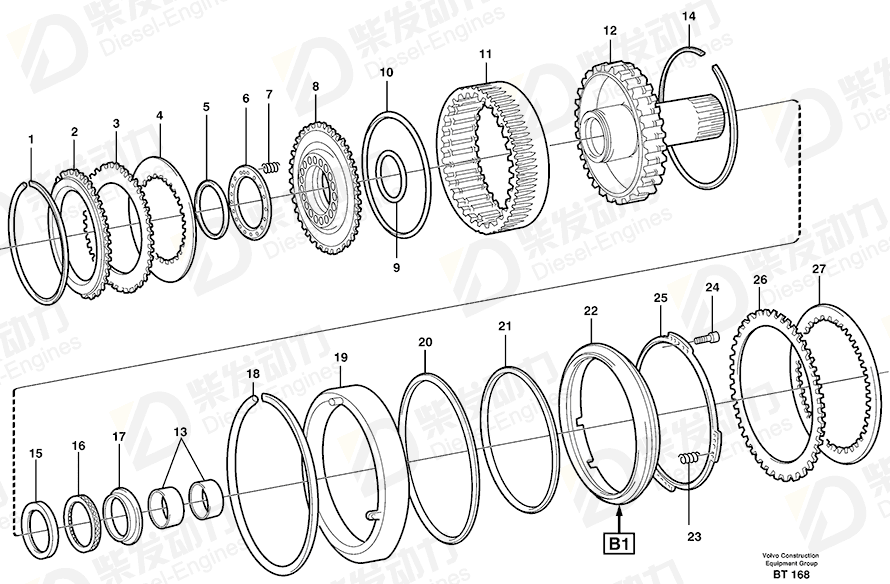 VOLVO Piston 1656460 Drawing
