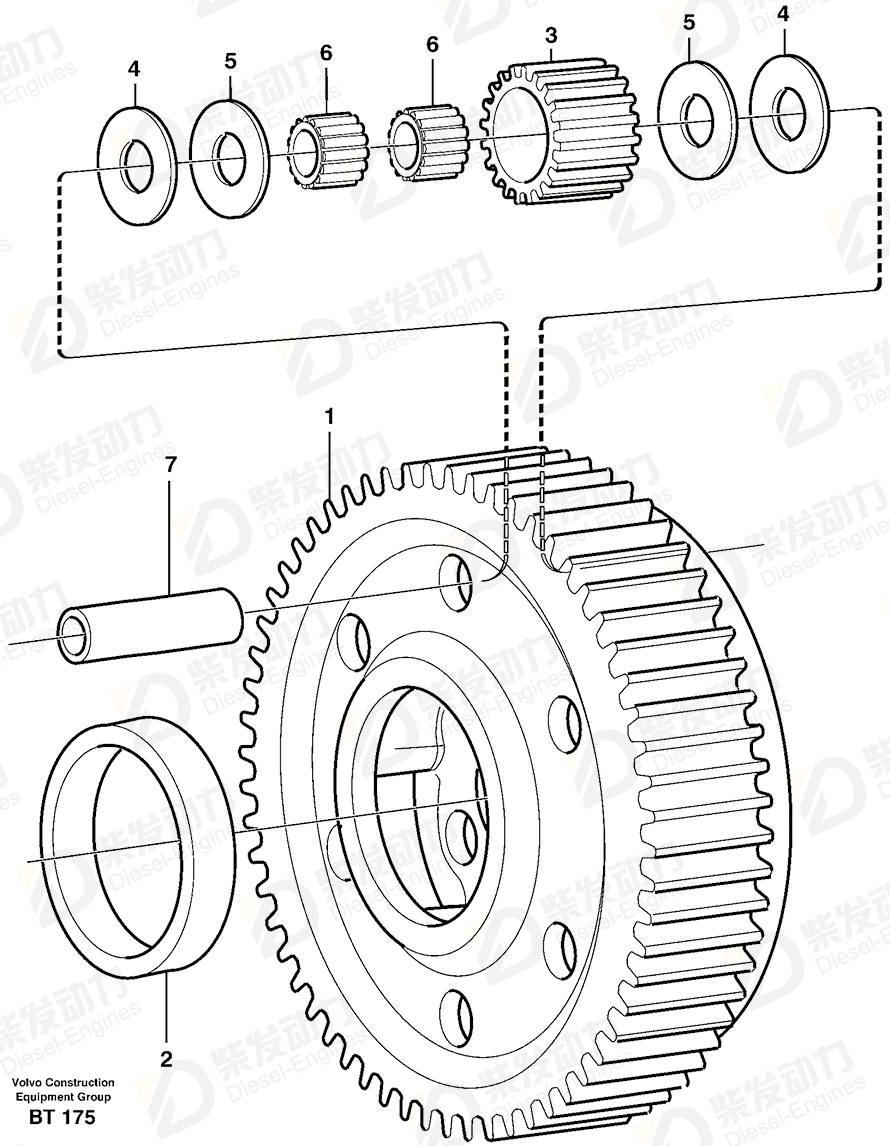 VOLVO Planet Carrier 11145987 Drawing VOLVO Planet Carrier 11145987 Drawing