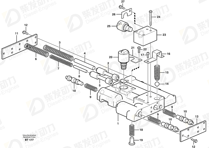 VOLVO Solenoid valve 11038263 Drawing