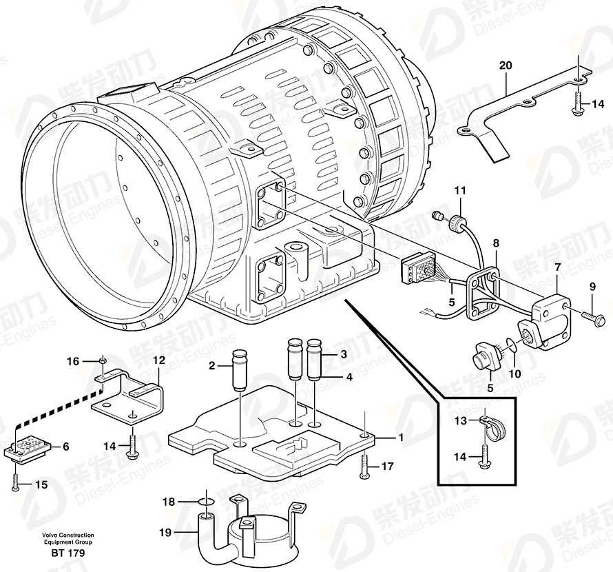 VOLVO Cover plate 11038047 Drawing