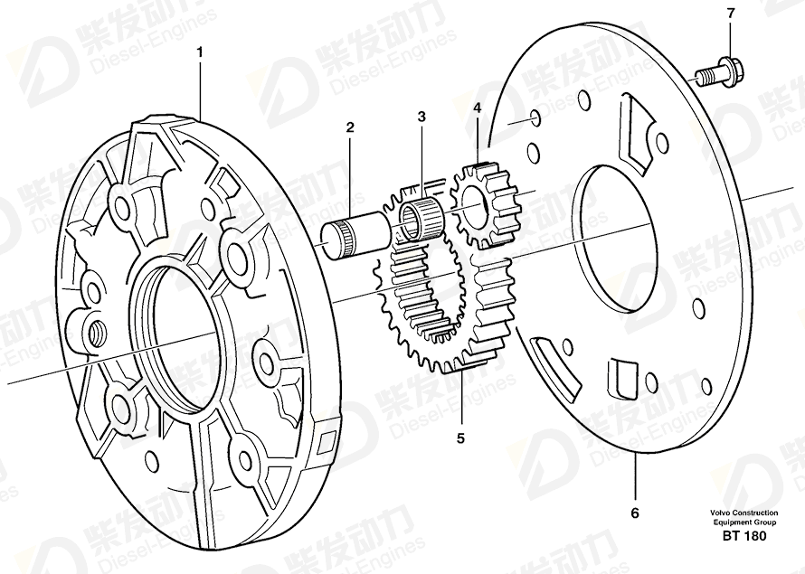 VOLVO Pump housing 11036140 Drawing