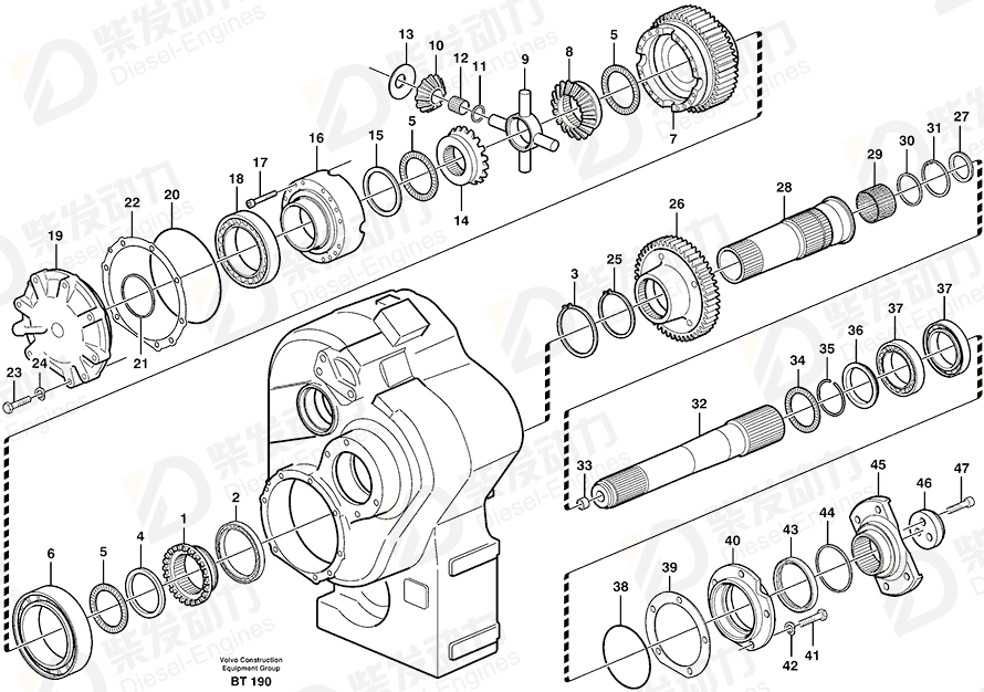 VOLVO Housing washer 184286 Drawing VOLVO Housing washer 184286 Drawing