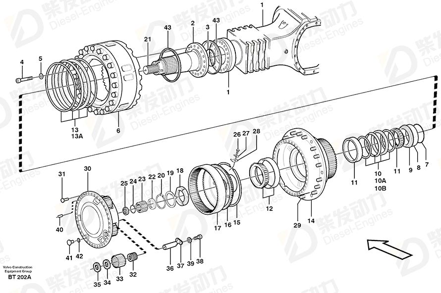 VOLVO Drive shaft 11102553 Drawing