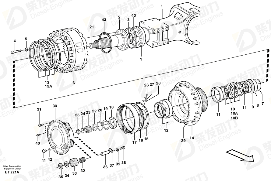 VOLVO Planet shaft 23928 Drawing