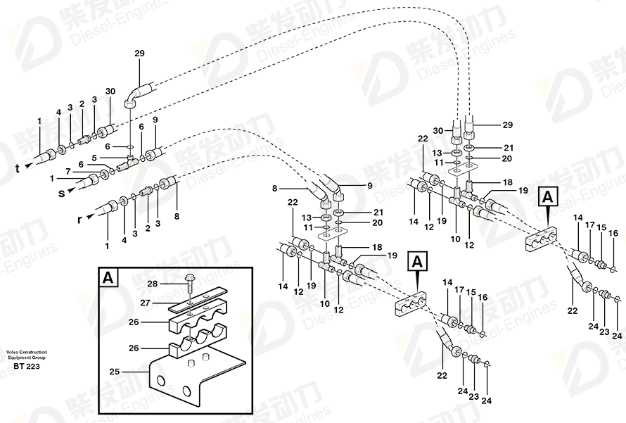 VOLVO Weld plate 11121236 Drawing