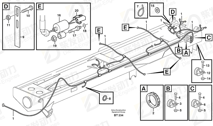 VOLVO Plate 11114254 Drawing