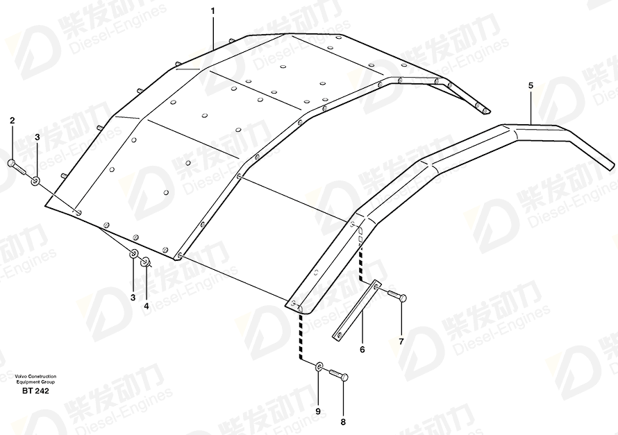 VOLVO Mudguard widener 11114377 Drawing VOLVO Mudguard widener 11114377 Drawing