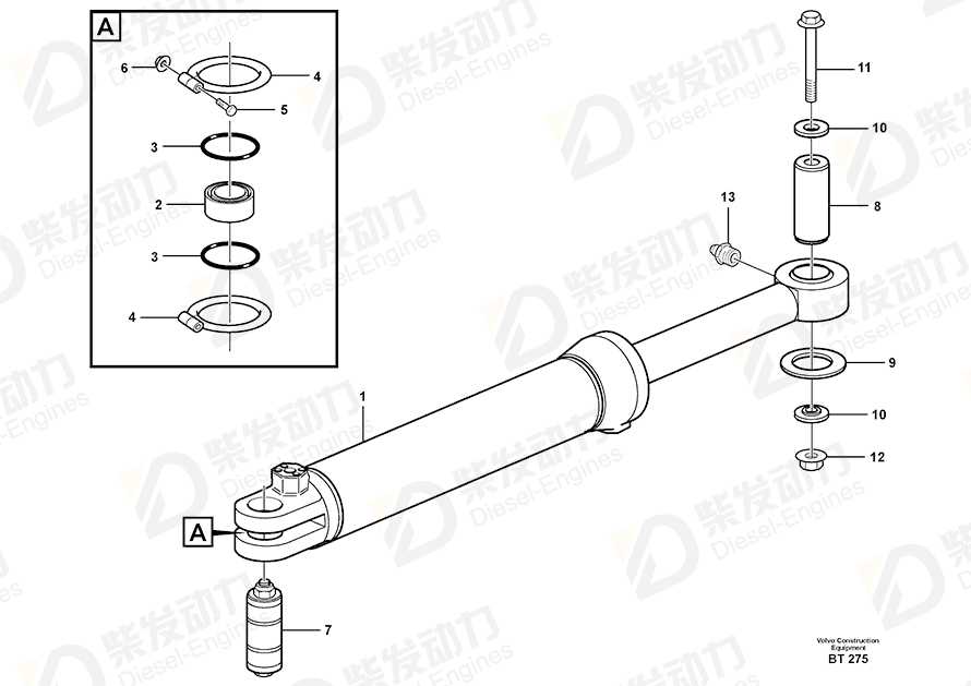 VOLVO O-ring 11059700 Drawing
