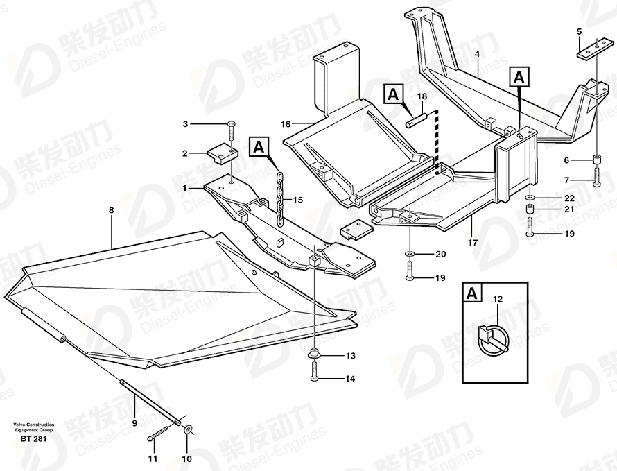 VOLVO Protecting plate 11064572 Drawing VOLVO Protecting plate 11064572 Drawing
