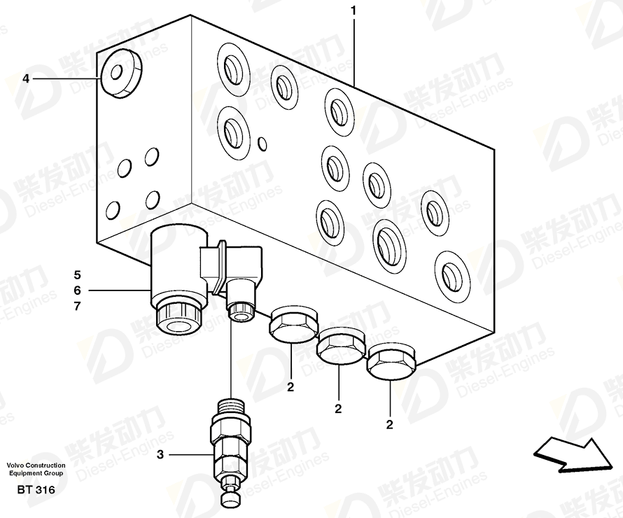 VOLVO Valve 11707531 Drawing