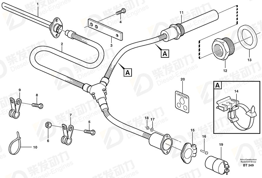 VOLVO Cable harness 11078275 Drawing