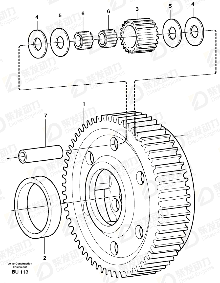 VOLVO Planet gear 11036897 Drawing
