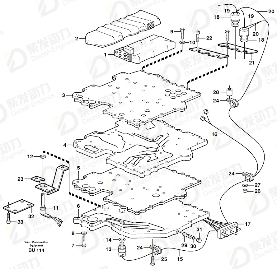 VOLVO Cable 11037969 Drawing
