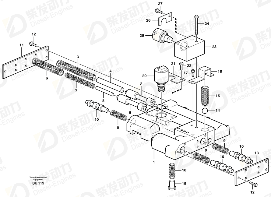 VOLVO Valve housing 11418048 Drawing VOLVO Valve housing 11418048 Drawing