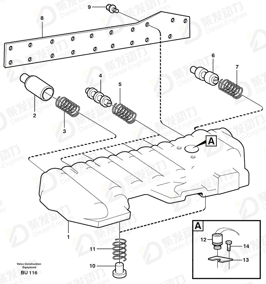 VOLVO Valve 11038412 Drawing