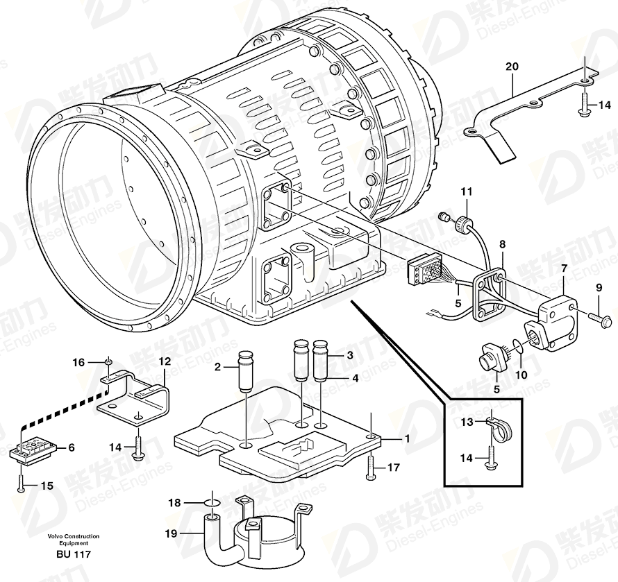 VOLVO Connector kit 6630343 Drawing