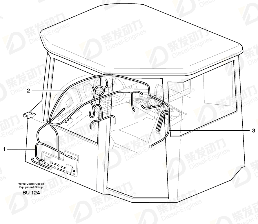 VOLVO Cable harness 11196828 Drawing