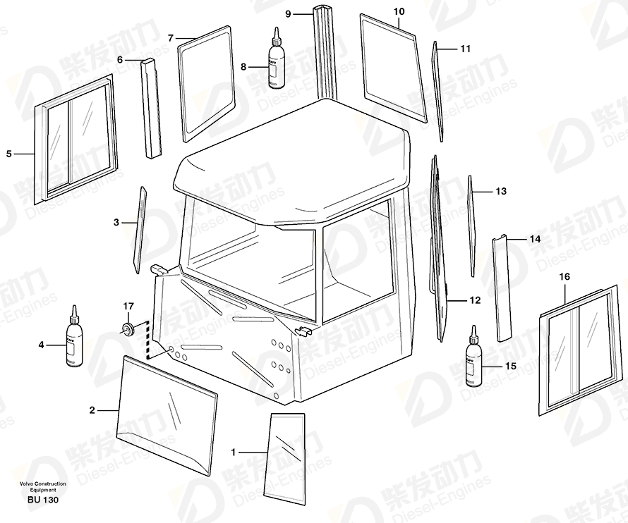 VOLVO Windshield 11708497 Drawing VOLVO Windshield 11708497 Drawing