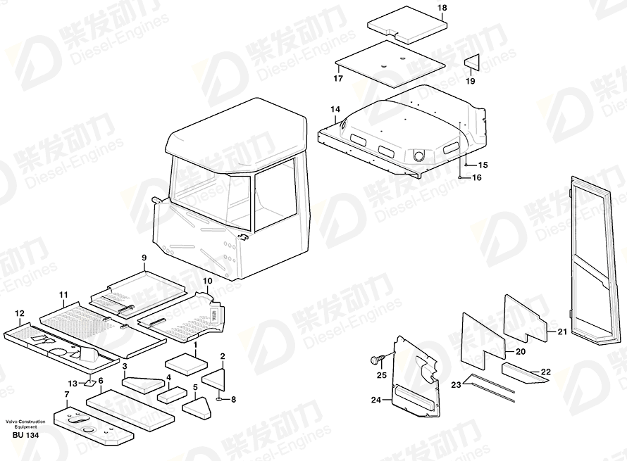 VOLVO Insulation 11117374 Drawing