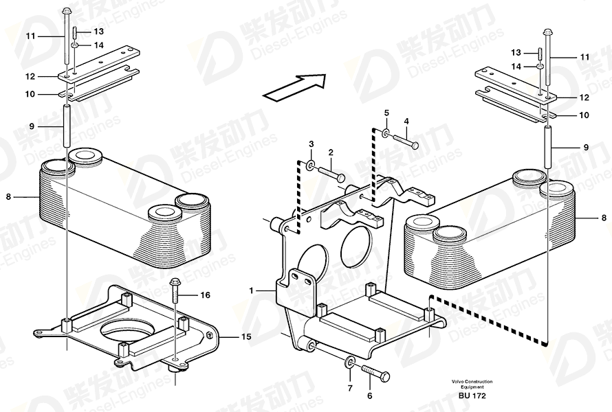 VOLVO Bracket 11121554 Drawing