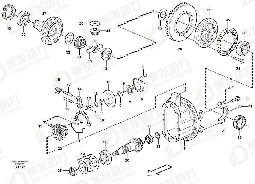 VOLVO Differential side gear 81241444 Drawing