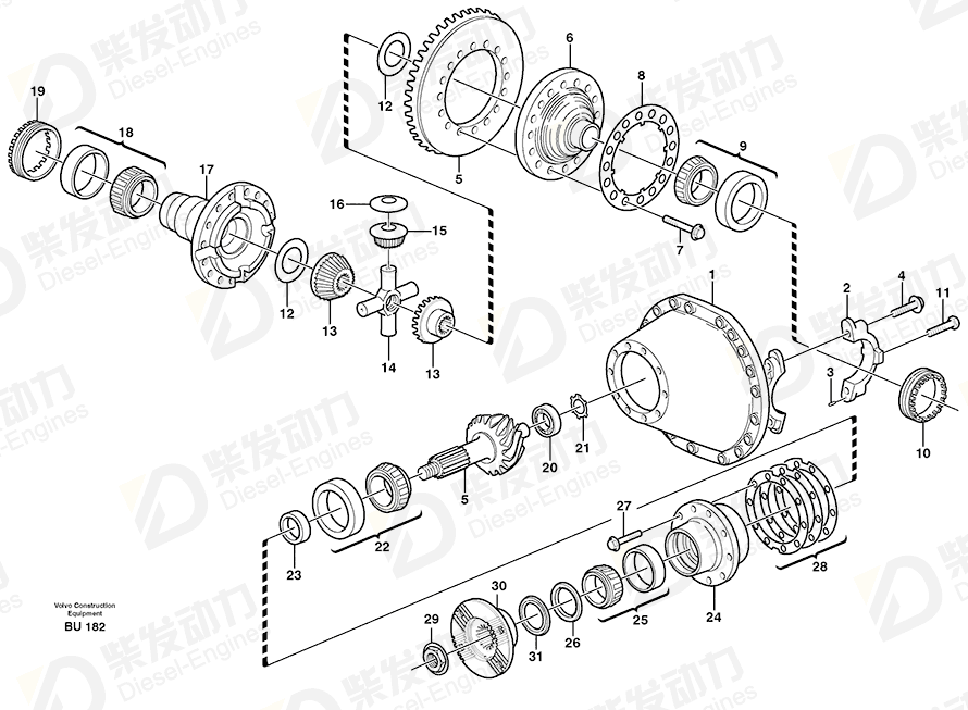 VOLVO Final drive 3152148 Drawing