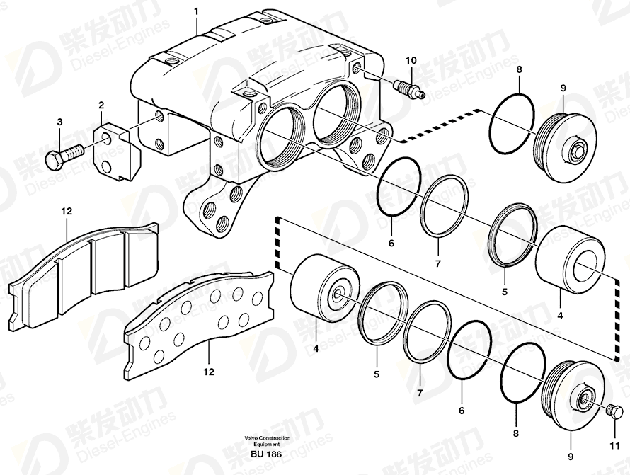 VOLVO Sealing ring 11707773 Drawing