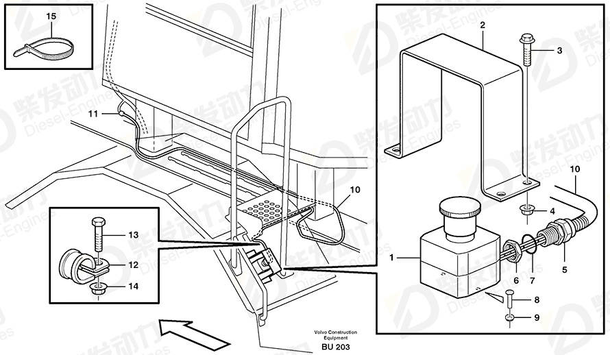 VOLVO Cable harness 11117764 Drawing