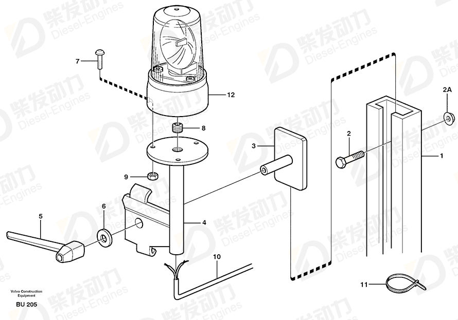 VOLVO Cable harness 11116243 Drawing