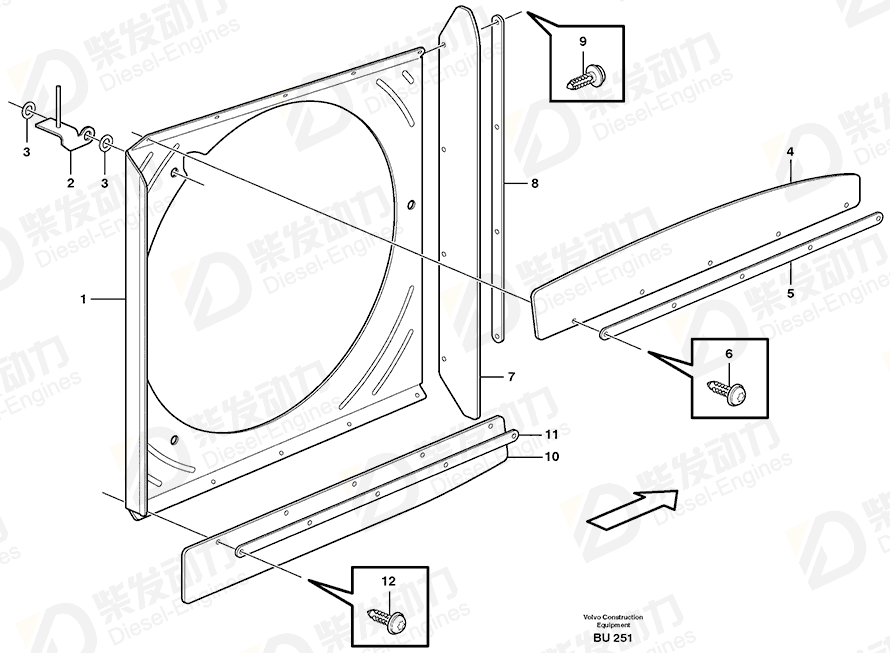 VOLVO Rubber cloth 11119437 Drawing