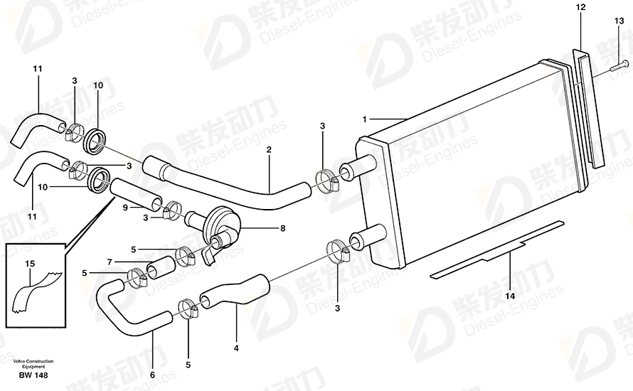 VOLVO Tube 11114493 Drawing