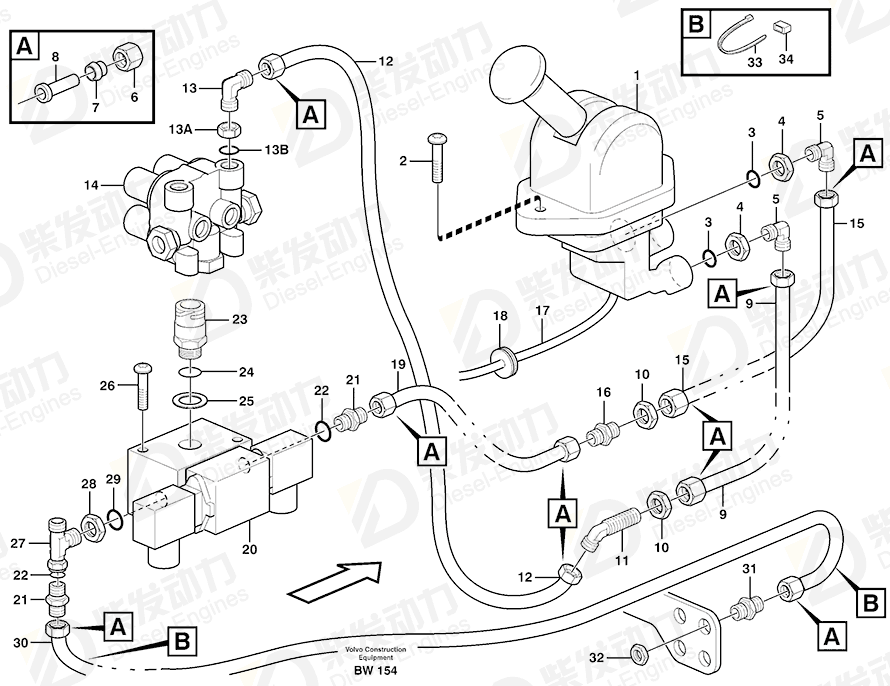 VOLVO Tube 967972 Drawing