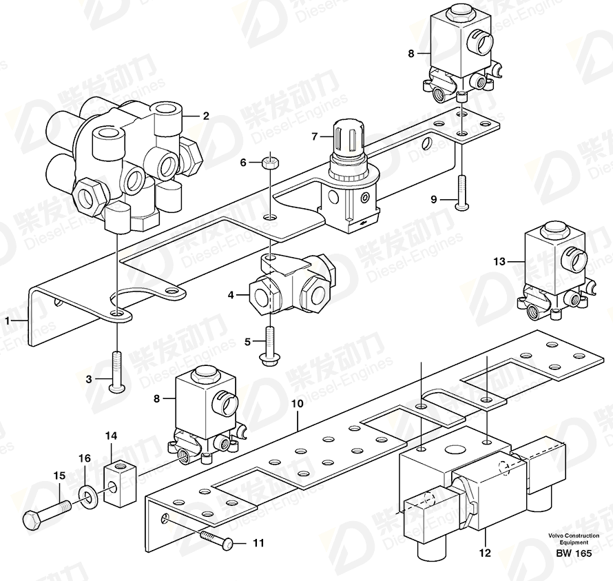 VOLVO Bracket 11115067 Drawing