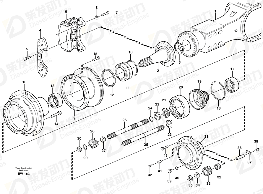 VOLVO Spacer ring 11103096 Drawing