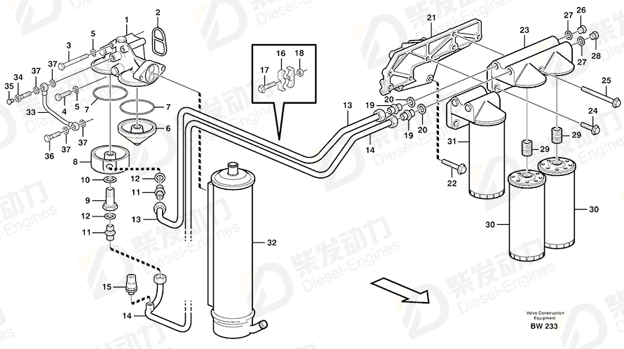 VOLVO Cover 3828030 Drawing