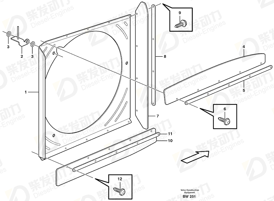 VOLVO Rubber cloth 11119443 Drawing