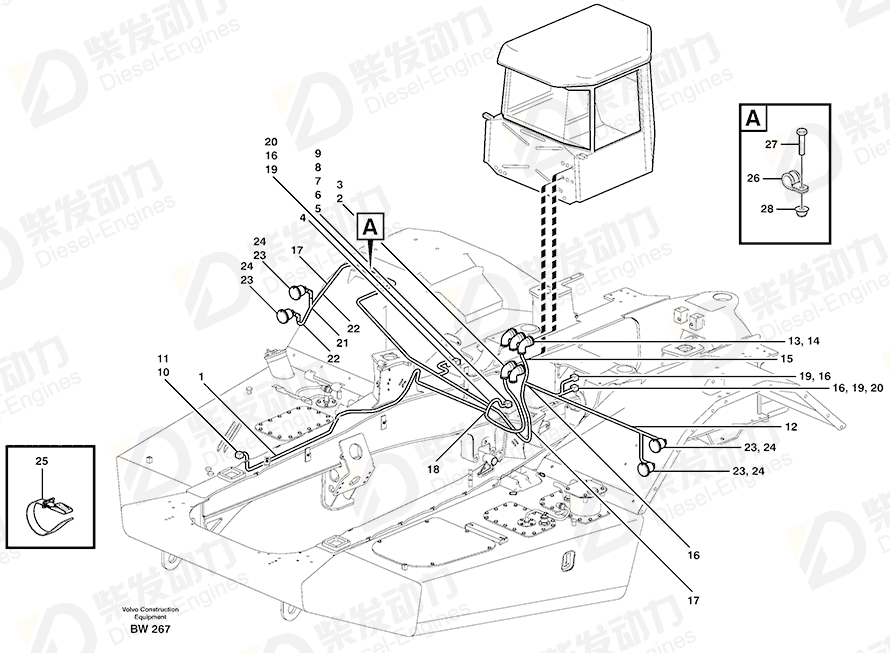 VOLVO Cable harness 11119101 Drawing VOLVO Cable harness 11119101 Drawing