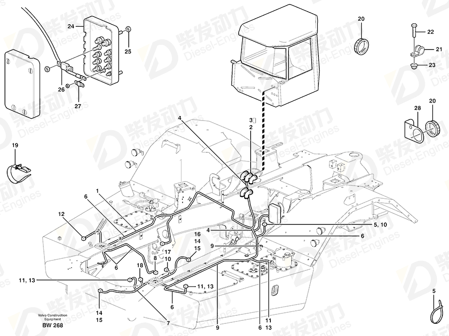 VOLVO Cable harness 11119099 Drawing