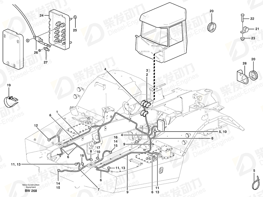 VOLVO Cable harness 11119099 Drawing VOLVO Cable harness 11119099 Drawing