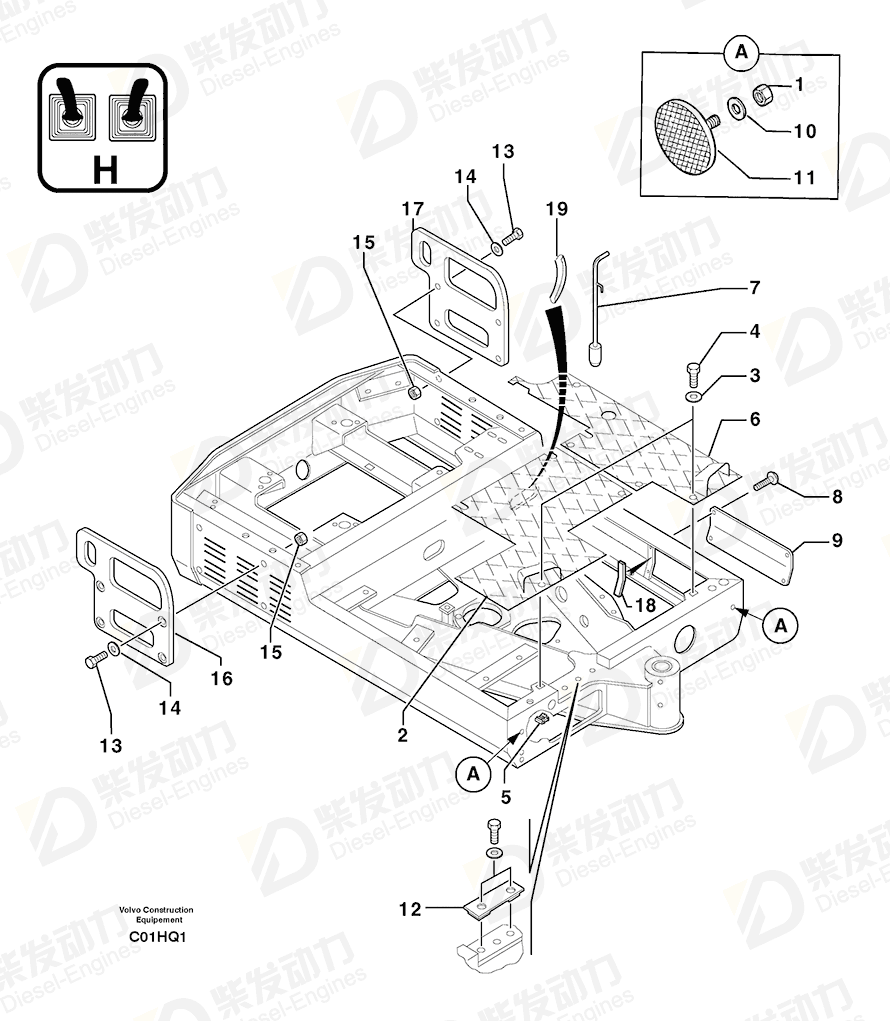 VOLVO Reflector 5170059 Drawing