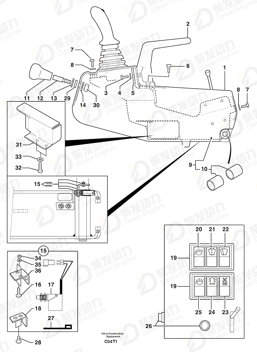 VOLVO Screw 4250004 Drawing