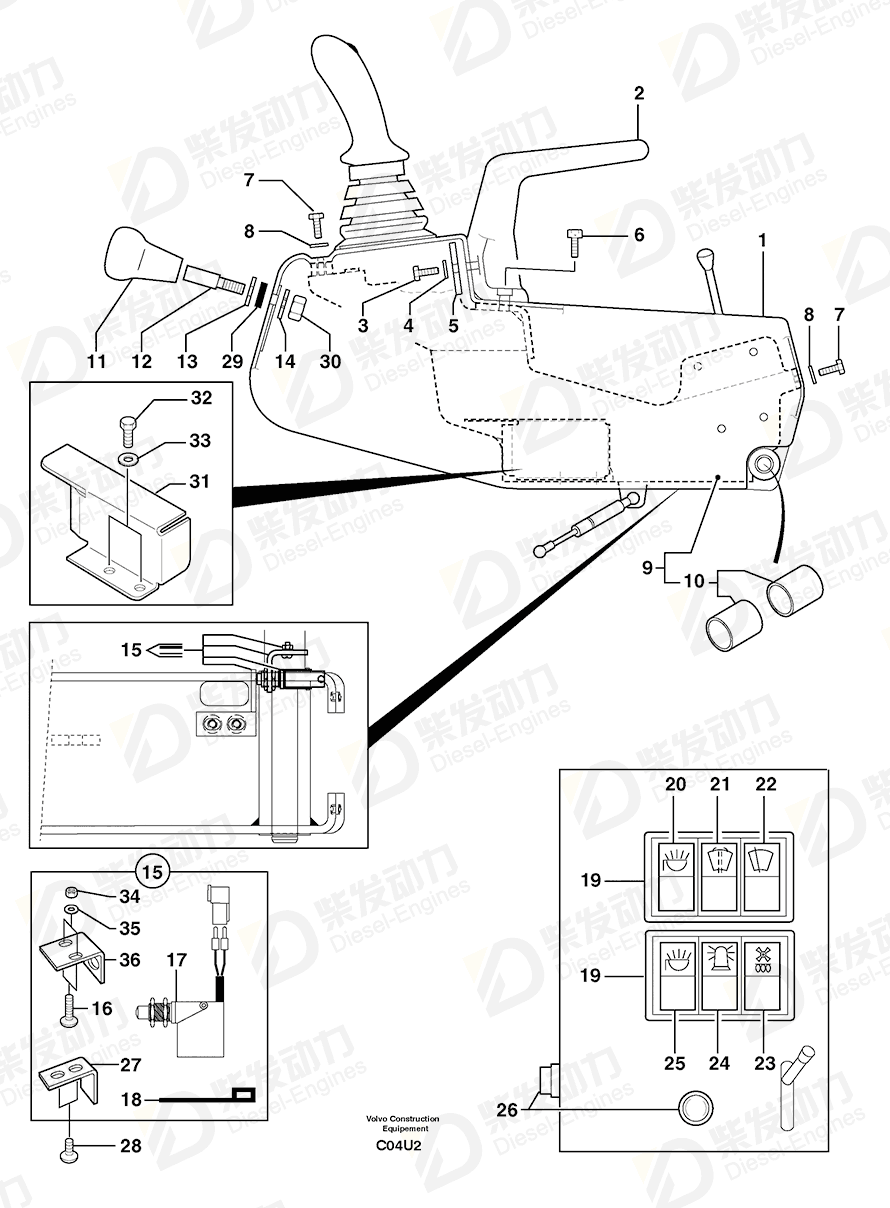 VOLVO Switch 5160093 Drawing