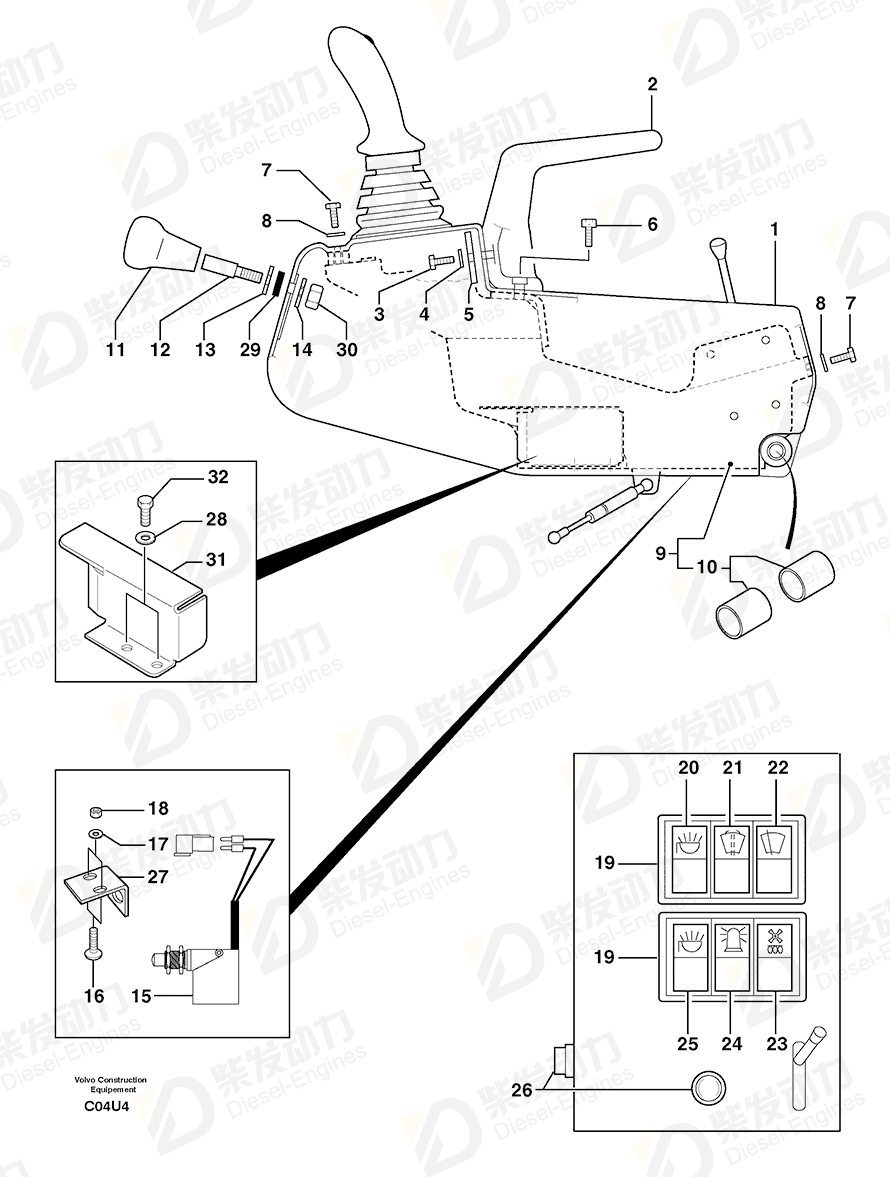 VOLVO Apron 3640092 Drawing