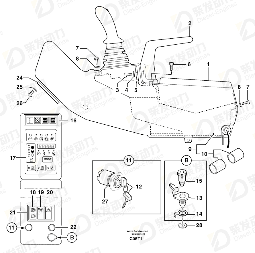VOLVO Connection plug 11806316 Drawing VOLVO Connection plug 11806316 Drawing