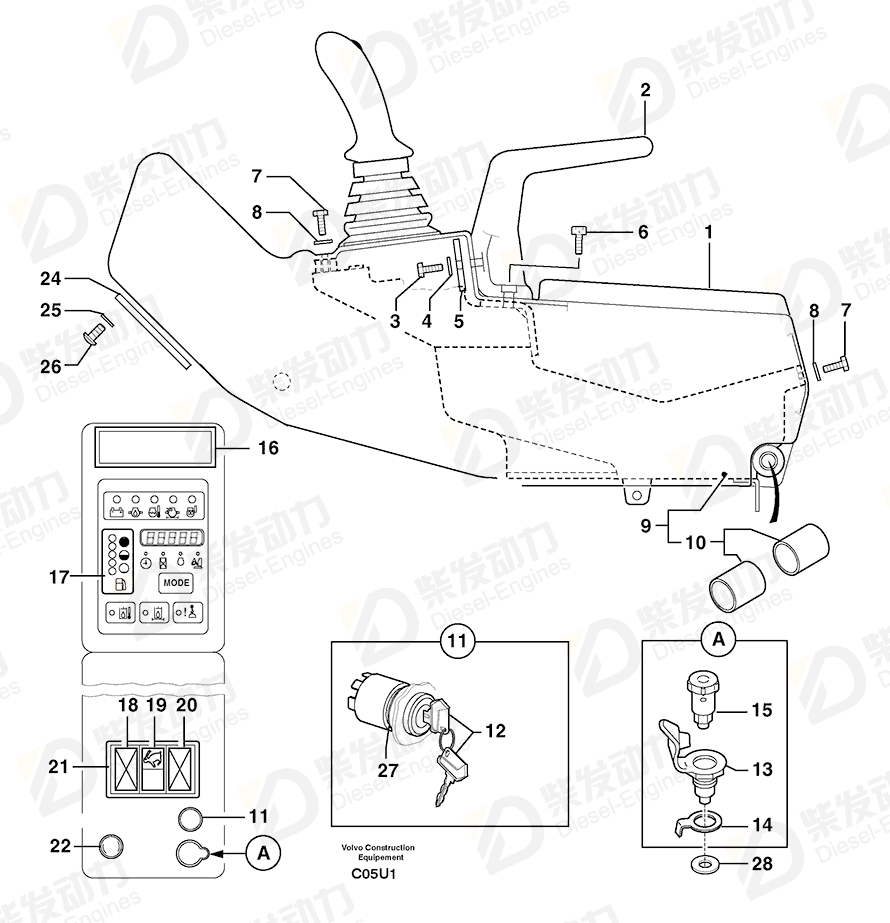 VOLVO Switch 5160114 Drawing