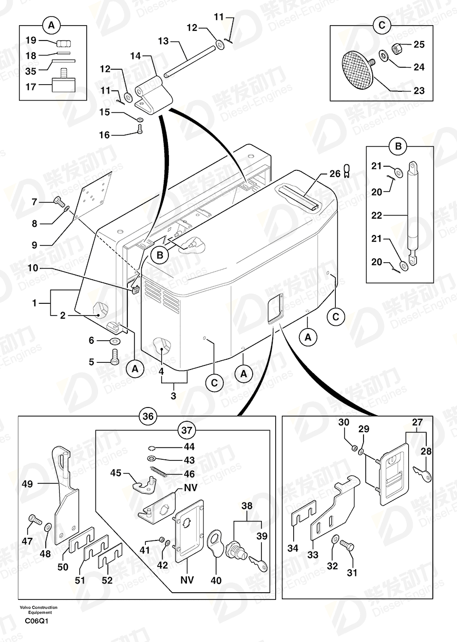 VOLVO Shim 3280107 Drawing