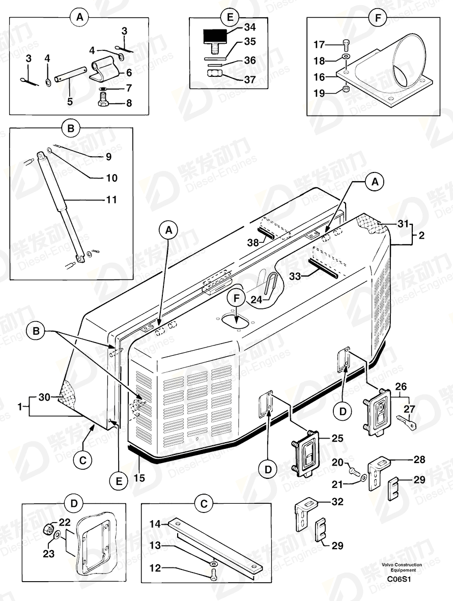 VOLVO Deflector 3810510 Drawing