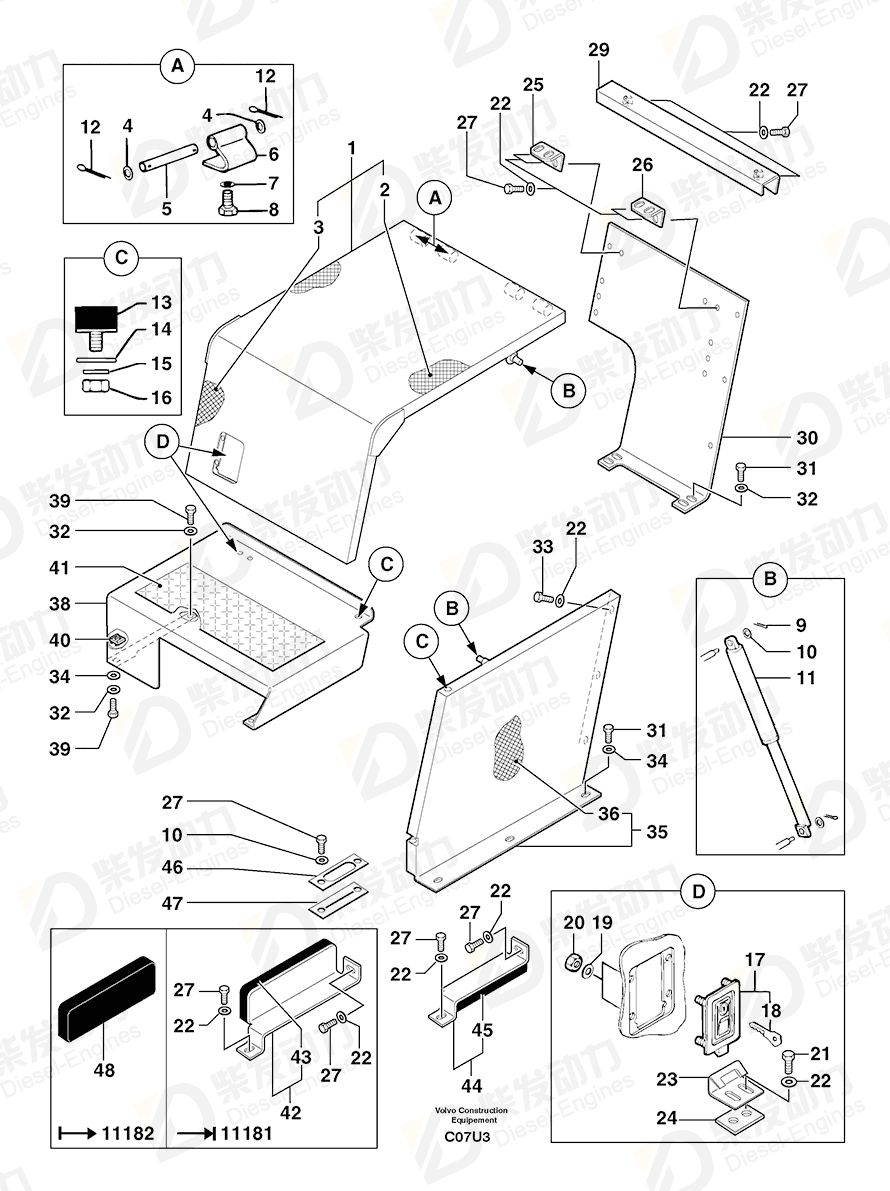 VOLVO Striker Plate 6200067 Drawing