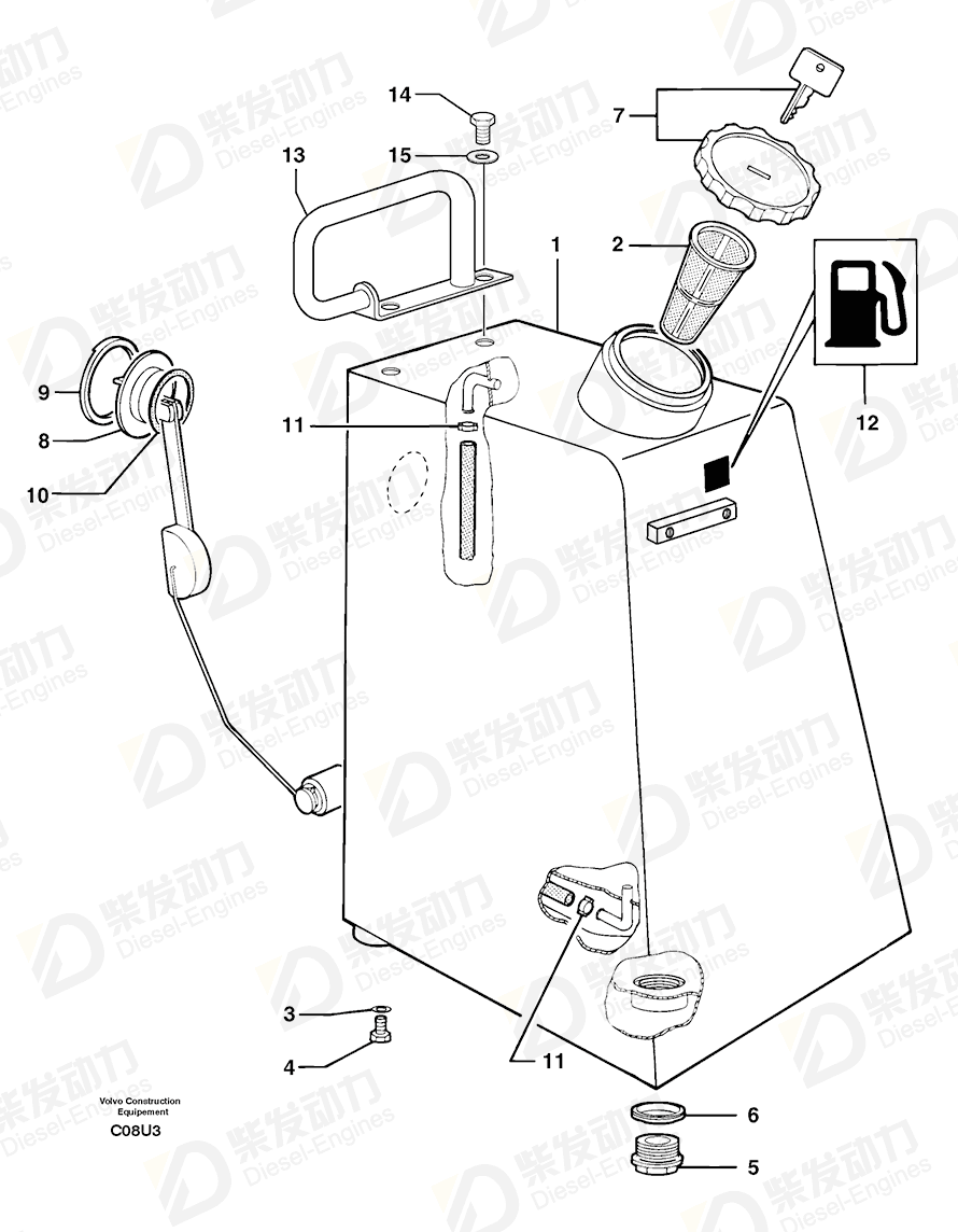 VOLVO Fuel tank 5020072 Drawing